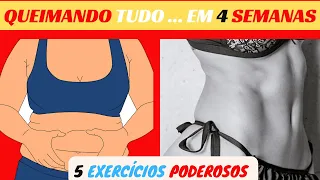 5 Exercícios Poderosos para Torrar toda a Gordura da sua Barriga