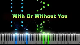 U2 - With Or Without You Piano Tutorial