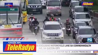 MMDA planong maglagay ng exclusive motorcycle lane sa Commonwealth | TELERADYO BALITA (14 Oct 2022)