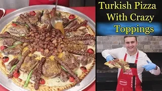 CZN Burak Pizza Video | Turkish bbq Beef Tikka Pizza | Turkish Food Heaven