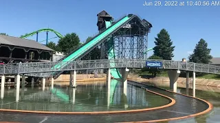 Dorney park white water landing Turning on