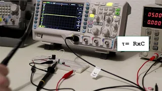 Oscloscop pt incepatori | masurare in circuit RC | calcul constanta de timp