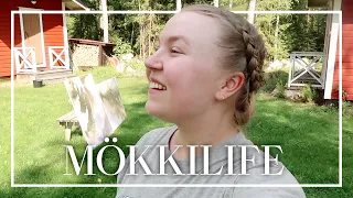 MÖKKIELÄMÄÄ, TAULUJEN MAALAUSTA, PUPUJA & JOEN LÖPINÖITÄ | Katri Konderla