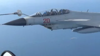 J-10 Fighters Conduct Long Time Drill over Sea