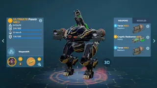 I TRIED REDEEMER/TARAN ON MY ULTIMATE FENRIR! DID IT WORK? (War Robots)