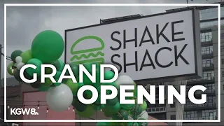 Grand opening of Shake Shack in downtown Portland