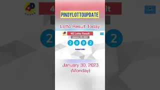 Lotto Result Today 9PM Draw January 30, 2023 (Monday) #lotto #lottoresult #lottoresults #shorts