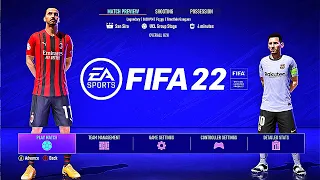 FIFA 22 PS5 FC BARCELONA - AC MILAN | MOD Ultimate Difficulty Career Mode HDR Next Gen