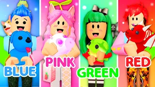 *RAINBOW* ONE COLOR BUILD CHALLENGE with SOUP @JaciPlays + @JeffoRoblox in Adopt Me Roblox!
