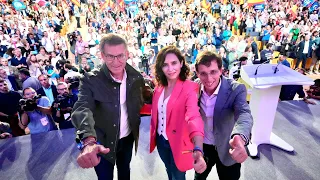 ACTO CIERRE DE CAMPAÑA en Madrid | Feijóo, Ayuso y Almeida