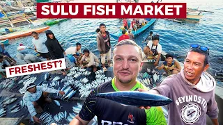 LOCAL LIFE IN SULU (Jolo Fish Market) - Philippines Fresh Catch Seafood Feast