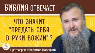 ЧТО ЗНАЧИТ "ПРЕДАТЬ СЕБЯ В РУКИ БОЖИИ" ?  Протоиерей Владимир Новицкий