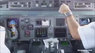 ✈ Fokker100 cockpit approach and landing RWY09 at Samos(LGSM/SMI).