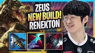 ZEUS IS SO GOOD WITH RENEKTON! - T1 Zeus Plays Renekton TOP vs Camille! | Season 2023