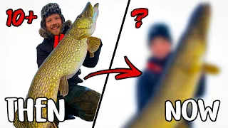 BACK ON THE LEGENDARY 10KG+ WATER - Ice Fishing for BIG PIKE | Team Galant