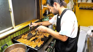 Unbelievably Huge Chicken Teppanyaki! Great Food at an Okonomiyaki Place Run by a Solo Cook