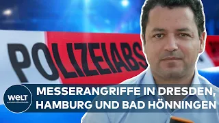 BLUTIGES WOCHENENDE IN DEUTSCHLAND: Polizei meldet mehrere unabhängige Messerangriffe | WELT Thema