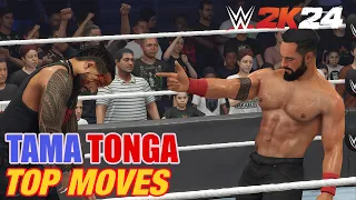 Tama Tonga Top Moves, Signatures, Finisher | WWE 2K24