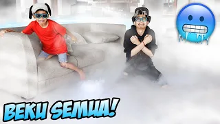 PERTAMAKALI 24 JAM MASUKIN 58 KG PENUH DRY ICE KE SELURUH RUANGAN RUMAH LANGSUNG BEKU SEMUA!!!