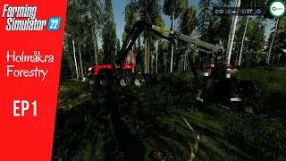FS22 Holmåkra Forestry🌲| Timelapse |start with the forestry yard EP1