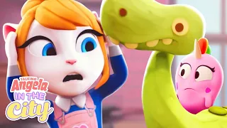 Baking a Dino Cake 🦖🍰 Talking Angela: In The City (Episode 4)