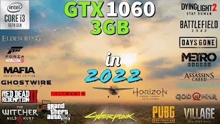 GTX 1060 3GB + i3 10105F - Test in 2022