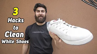 HOW TO CLEAN WHITE SHOES AT HOME | 3 Easy Hacks That WORKS | GIVEAWAY