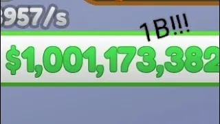 I finnaly reached 1B in mega mansion tycoon!