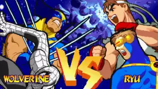 Marvel Super Heroes vs Street Fighter Gameplay Spiderman & Wolverine