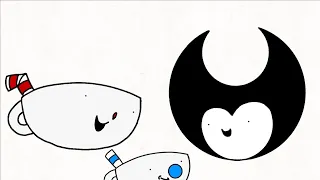 Rock, paper, scissors //ft. Bendy, Cuphead and Mugman//