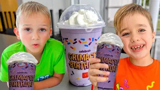 Vlad and Niki Drink the Grimace Shake Trend in Real Life Challenge