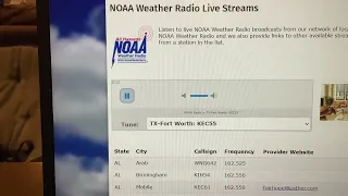 EAS #1,278 Online NOAA Weather Radio Severe T’storm Warning #5 5/9/24