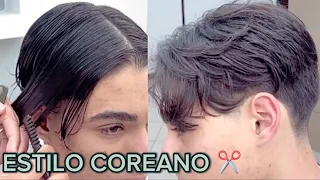 Cómo cortar la parte de arriba a tijera, Corte de pelo estilo coreano - Flow #Kpop #tutorial