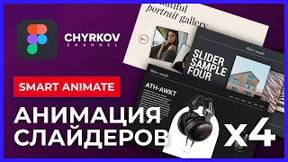 Анимация слайдера в Фигме: 4 крутых приема! Smart animate | Figma уроки