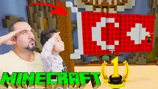 MINECRAFT'TA TÜRK BAYRAĞIMIZI YAPTIK 1. OLDUK! | VALES İLE 3 KİŞİ MINECRAFT OYNUYORUZ