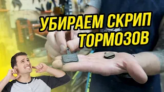 Как убрать скрип тормоза на велосипеде // О тормозных колодках и дисках