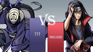 OBITO VS ITACHI POWER LEVELS - Naruto Power Levels