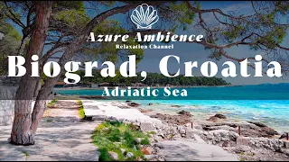 Walking in Biograd na moru, Croatia (Binaural City Sounds) 4k Ambience