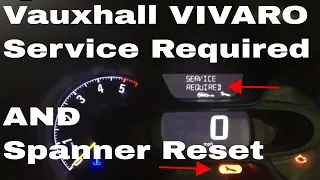 Vauxhall Vivaro service light spanner light warning message reset 2015 2016 Renault trafic primastar