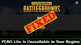 [SOLVED] PUBG Lite is Unavailable in your Region Error Issue