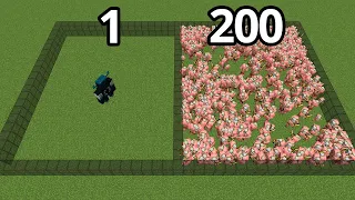warden vs 200 zombie piglins