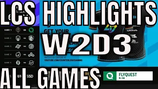 LCS Highlights ALL GAMES W2D3 Summer 2021