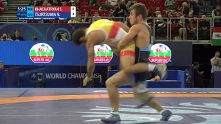 1/4 GR - 55 kg: S. KHACHATRYAN (BRA) v. N. TSURTSUMIA (GEO)