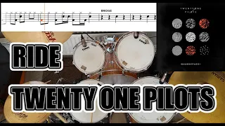Twenty One Pilots - Ride - Drum Cover With SHEET MUSIC