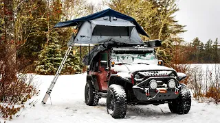 Winter Camping With Heated Tent