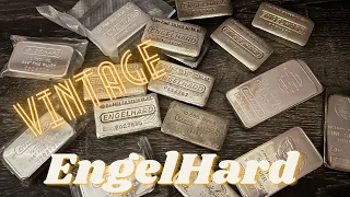 Stacking Vintage Engelhard 10oz Silver Bars.