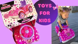 MINNIE MOUSE RIDE ON CAR - TOYS FOR TODDLERS - ELECTRIC POWERED #toysforkids #toycars #toysforgirls