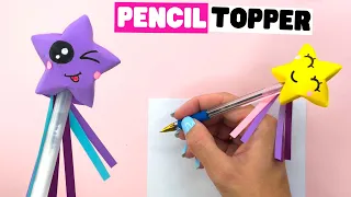 Origami STAR pencil topper [no glue, back to school 2021]