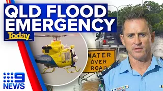 Search for missing man, south-east Queensland on flood watch | 9 News Australia