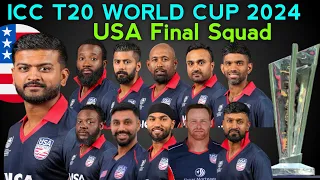 Icc T20 World Cup 2024 | Team USA Squad | USA Team Squad For T20 World Cup 2024 | WC 2024